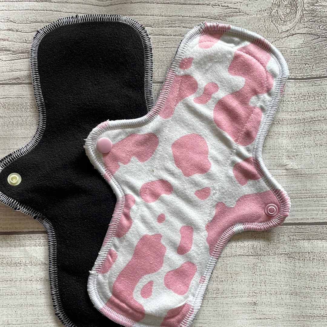 Pink Cow Print Reusable Menstrual Period Pad