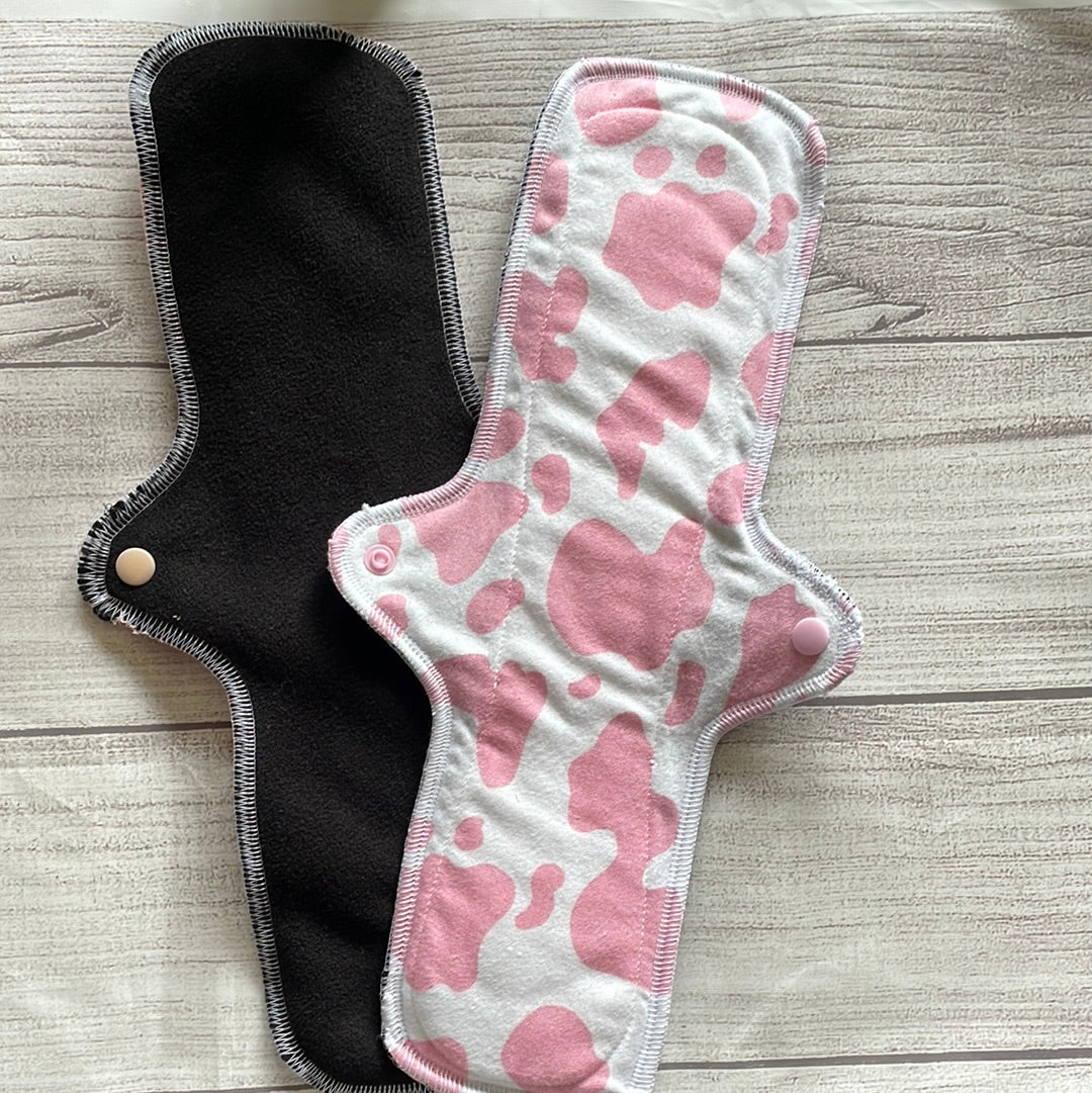 Pink Cow Print Reusable Menstrual Period Pad