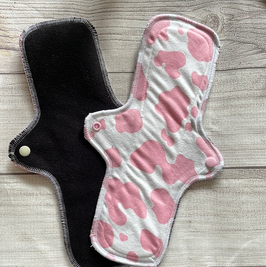 Pink Cow Print Reusable Menstrual Period Pad